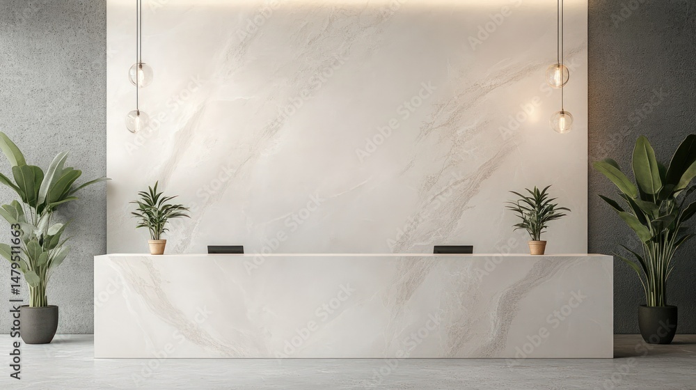Fototapeta premium Modern minimalist reception area