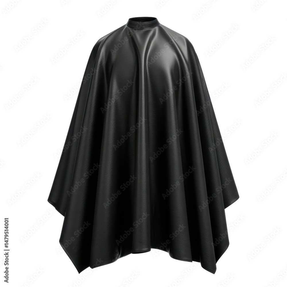Elegant Black Cape: Modern Chic Style with Transparent Background Elegant Black Cape: Modern Chic Style with Transparent Background