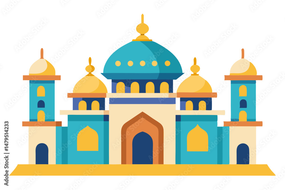 taj mahal vector illustration, mosque symbol taj mahal vector illustration, mosque symbol