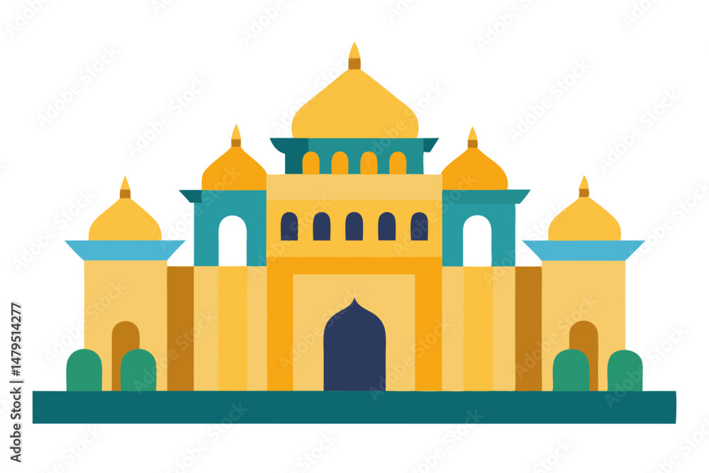 taj mahal vector illustration, mosque symbol taj mahal vector illustration, mosque symbol