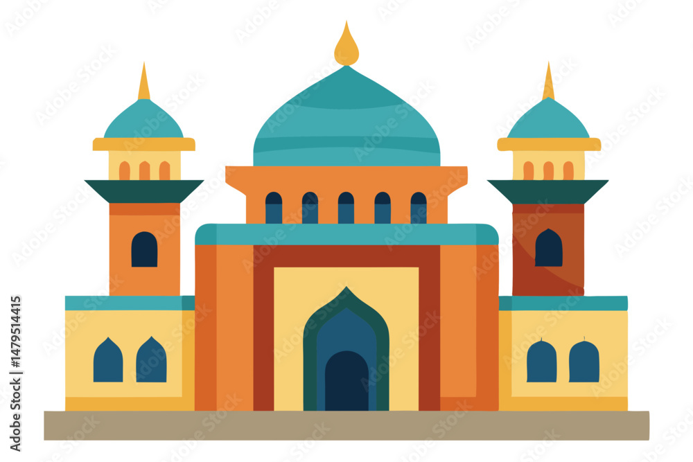 taj mahal vector illustration, mosque symbol taj mahal vector illustration, mosque symbol