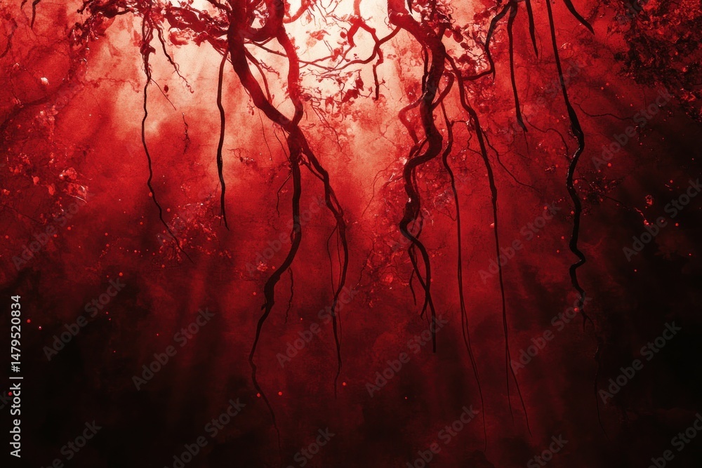 Obraz premium Red forest canopy