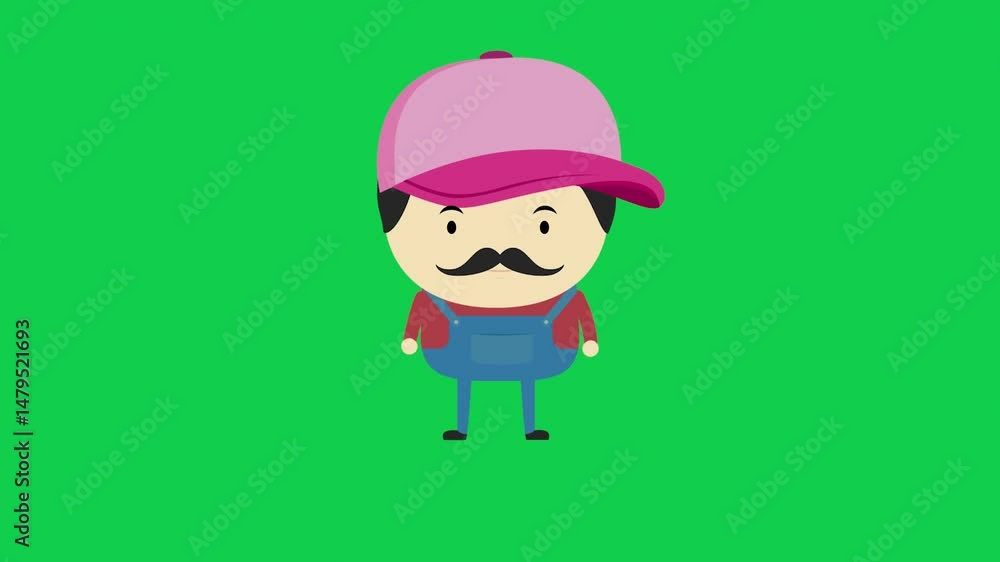 Animated girl in pink hat on green screen background, ideal for kids, family, or green screen video projects and creative animation overlays. Animated girl in pink hat on green screen background, ideal for kids, family, or green screen video projects and creative animation overlays.