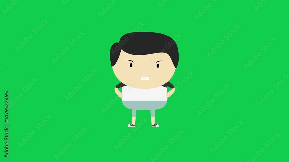 Animated boy standing on green screen, ideal for explainer, educational, or marketing videos. Chroma key ready for seamless integration into any creative video project. Animated boy standing on green screen, ideal for explainer, educational, or marketing videos. Chroma key ready for seamless integration into any creative video project.