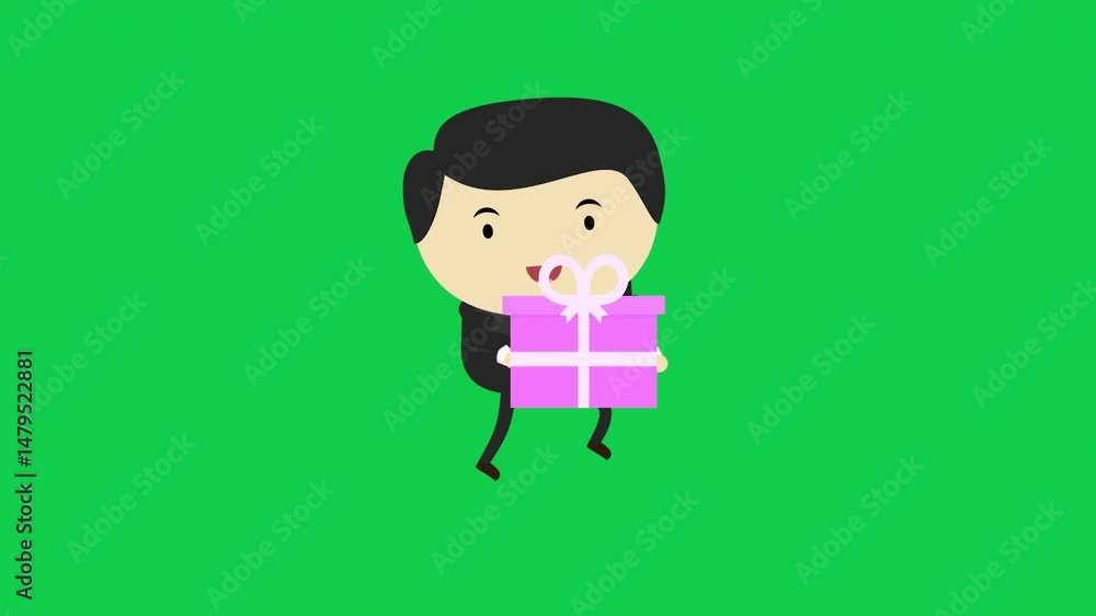 Cartoon girl in pink dress on green screen, ideal for animation, childrens content, and chroma key video editing. Ready for creative projects. Cartoon girl in pink dress on green screen, ideal for animation, childrens content, and chroma key video editing. Ready for creative projects.