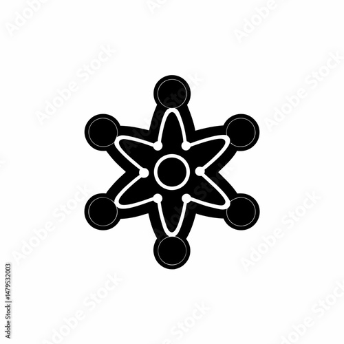 creative details Outline silhouette Molecule icon vector illustration 