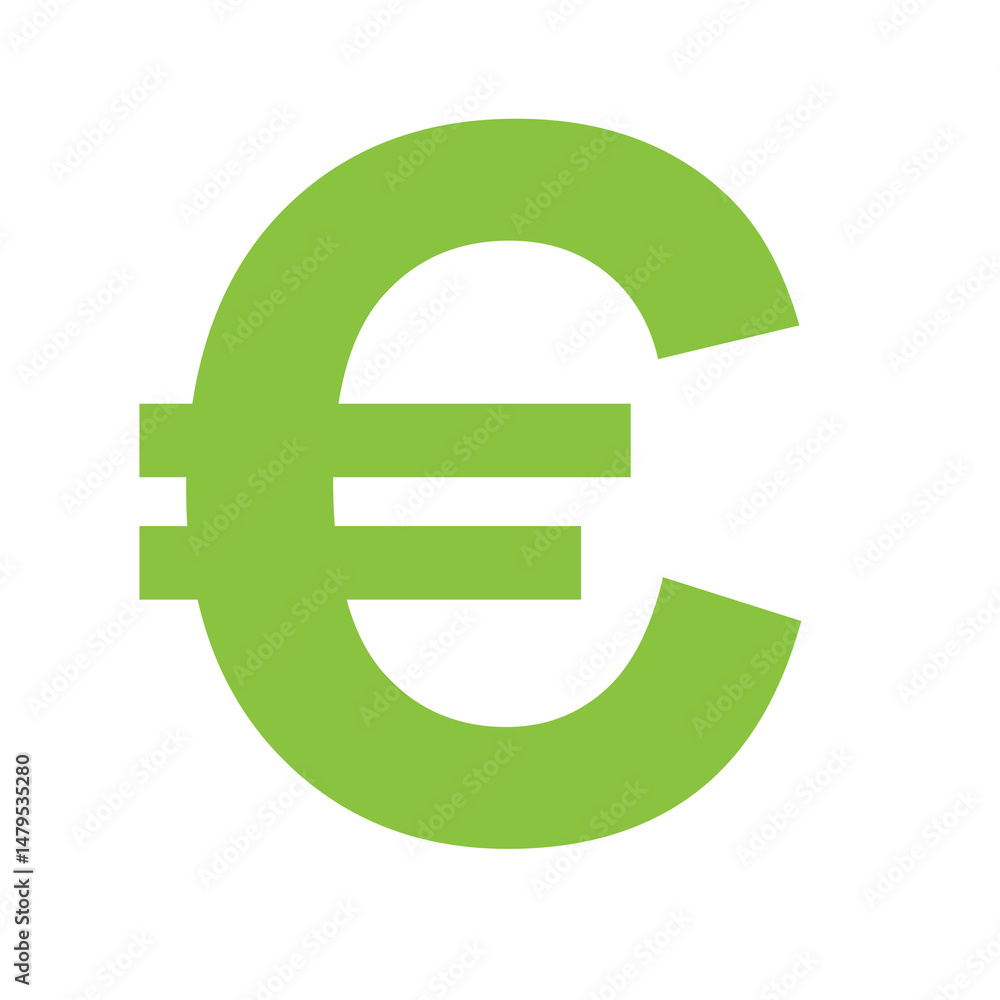 Euro Symbol – Green Icon Euro Symbol – Green Icon