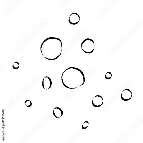 手描きの泡のイラスト