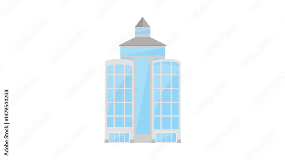 Fototapeta premium Modern building design elegant architecture stunning skyscraper illustration