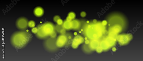 Yellow bokeh particles with warm soft blur and glowing intensity. Firelight scatter on transparent background with dynamic haze.