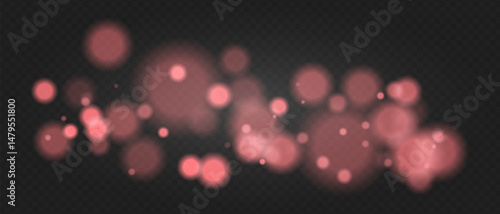 Orange bokeh. Soft glowing spheres with warm tint and blur, floating abstract particles for elegant, dreamy or romantic visual compositions.