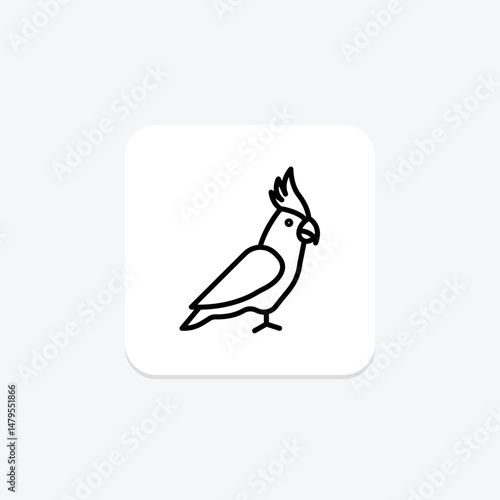 Cockatiel, vector, pixel perfect, illustrator file