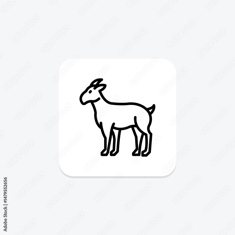 Obraz premium Goat, vector, pixel perfect, illustrator file