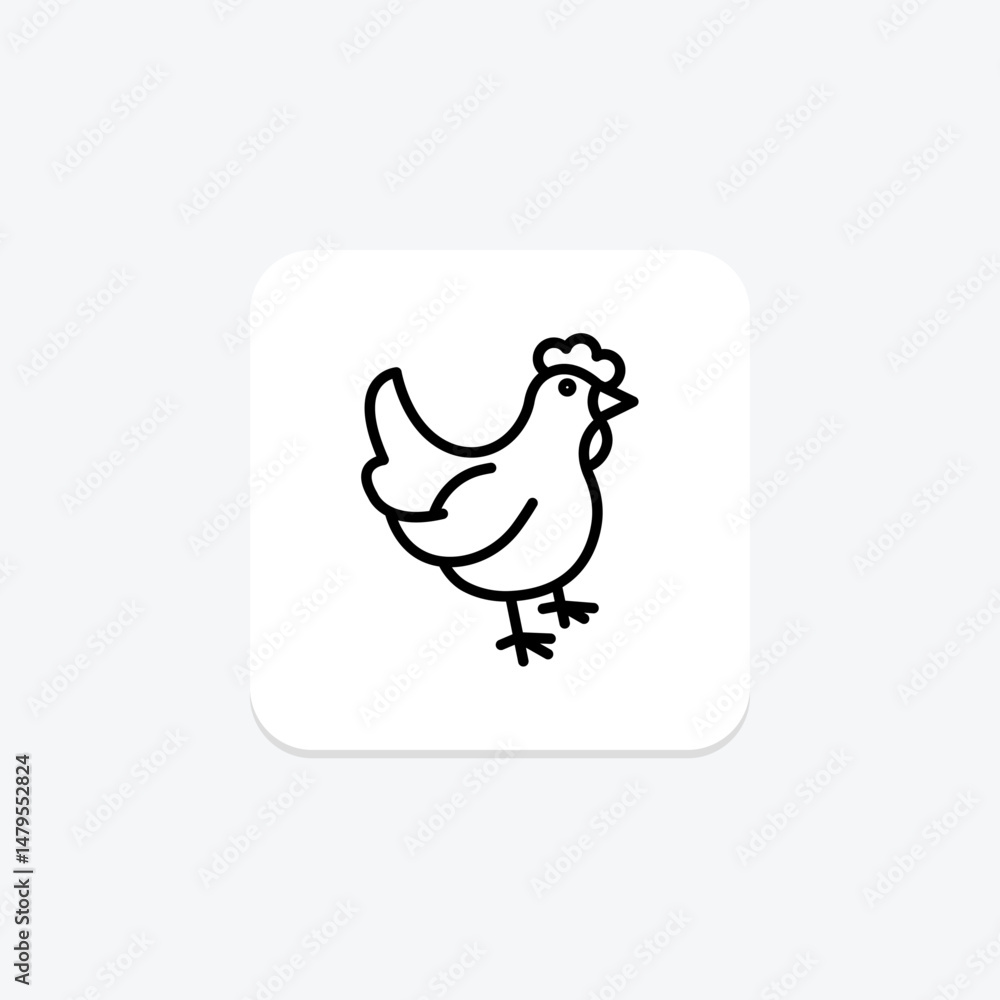Chicken, vector, pixel perfect, illustrator file Chicken, vector, pixel perfect, illustrator file