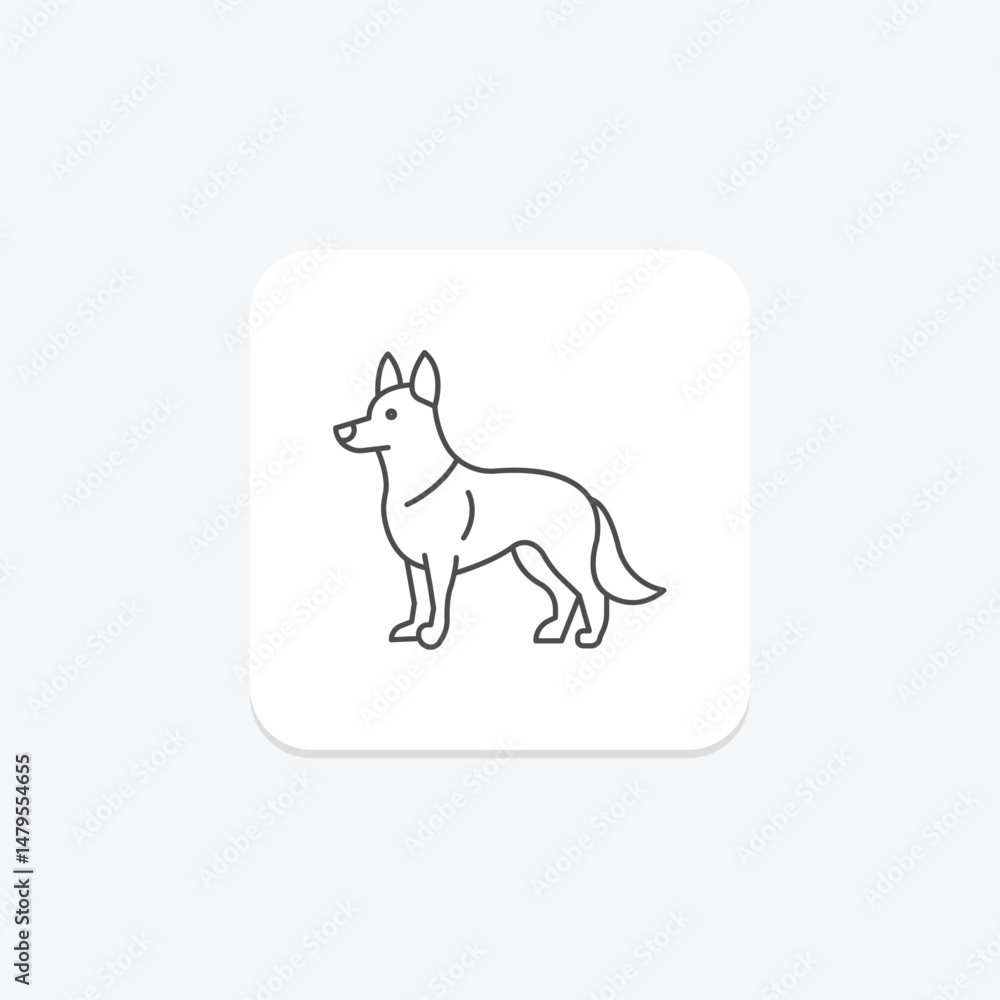 Fototapeta premium German Shepherd, vector, pixel perfect, illustrator file