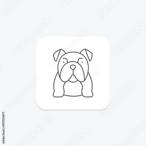 Bulldog, vector, pixel perfect, illustrator file
