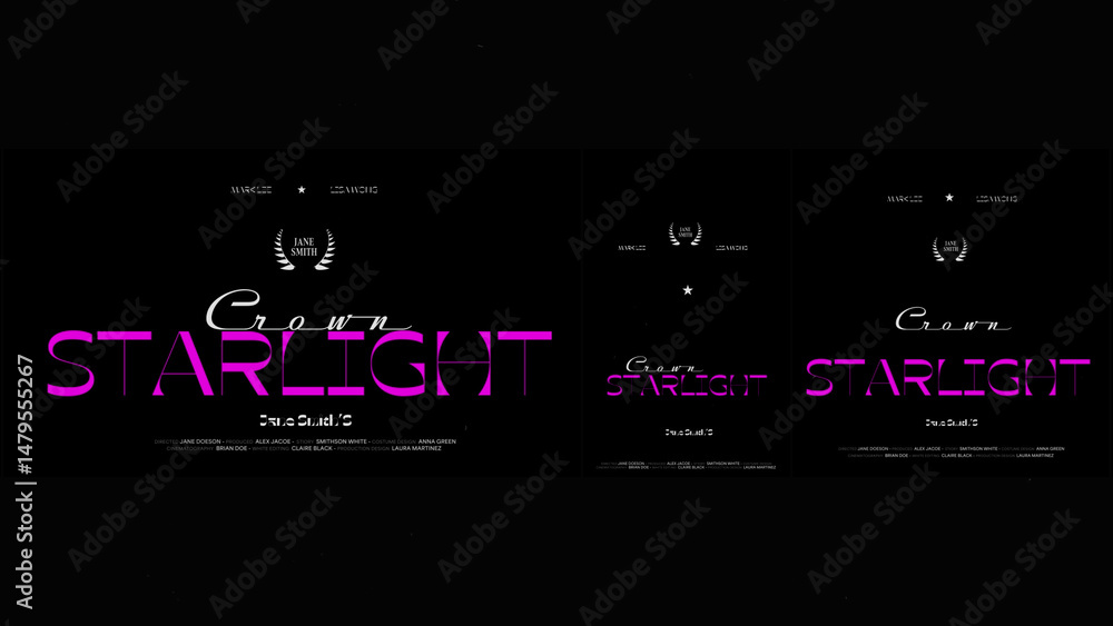 Cinematic Film Title Card, Movie Poster Typography Overlay 101 | Fully ...