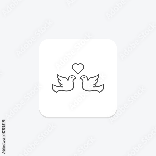 Lovebird, vector, pixel perfect, illustrator file