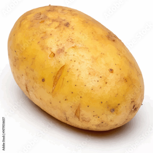 potatoes isolated on white background