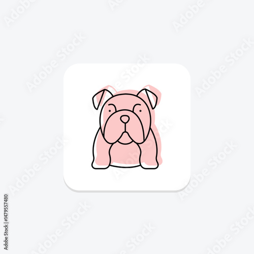 Bulldog, vector, pixel perfect, illustrator file