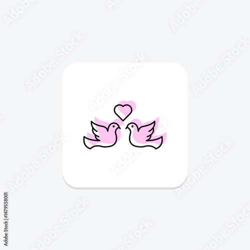Lovebird, vector, pixel perfect, illustrator file