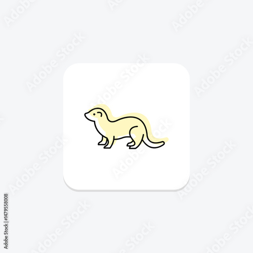 Ferret, vector, pixel perfect, illustrator file