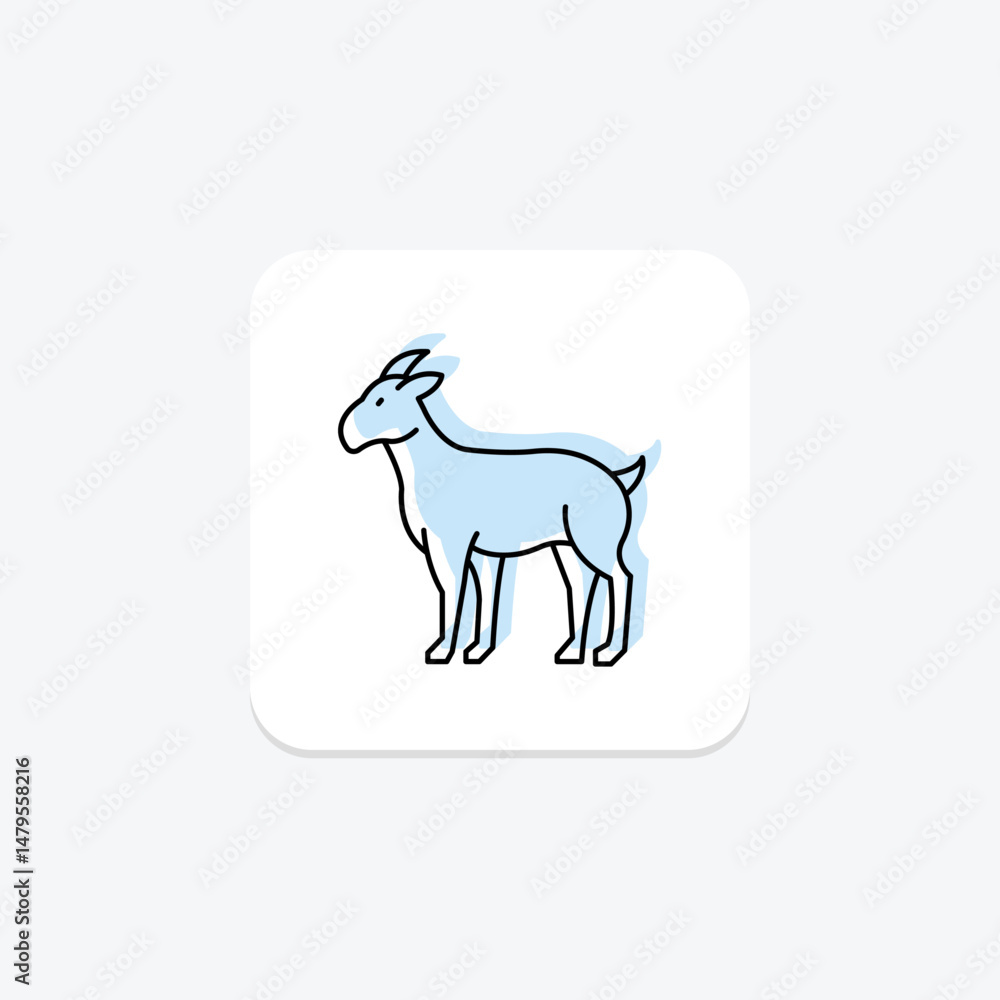 Obraz premium Goat, vector, pixel perfect, illustrator file