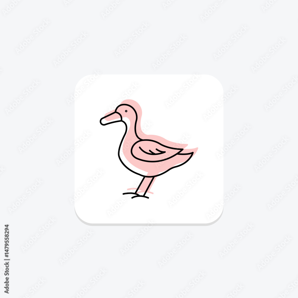 Obraz premium Duck, vector, pixel perfect, illustrator file