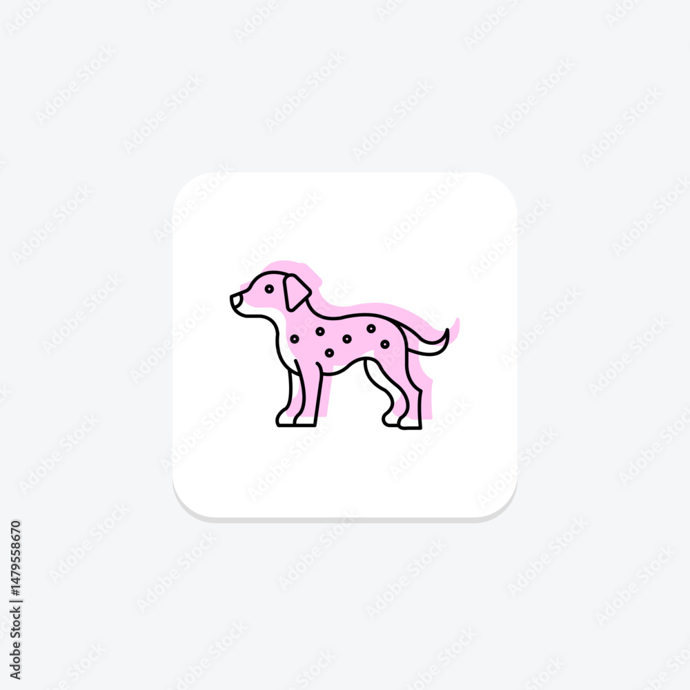 Fototapeta premium Dalmatian, vector, pixel perfect, illustrator file