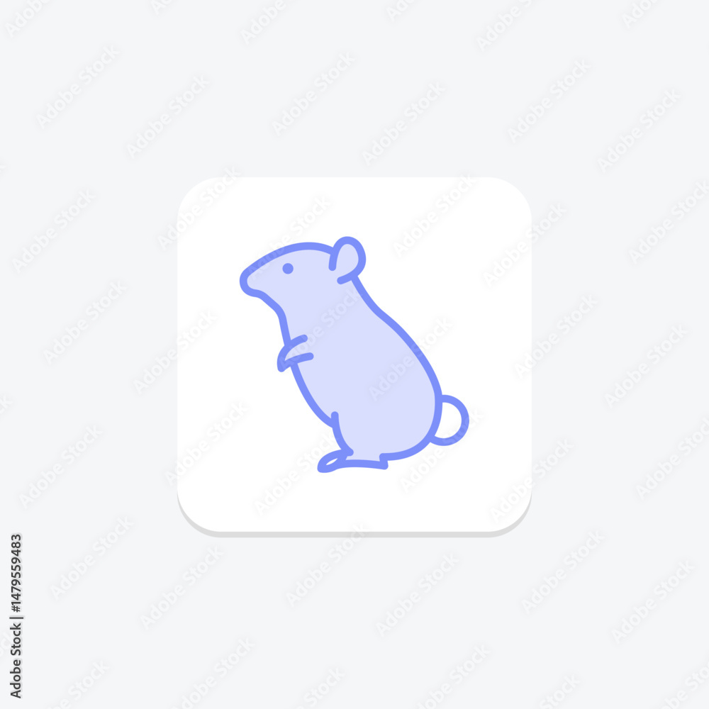 Obraz premium Hamster, vector, pixel perfect, illustrator file