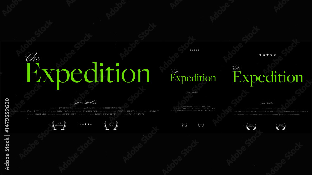 Cinematic Film Title Card, Movie Poster Typography Overlay 114 | Fully ...