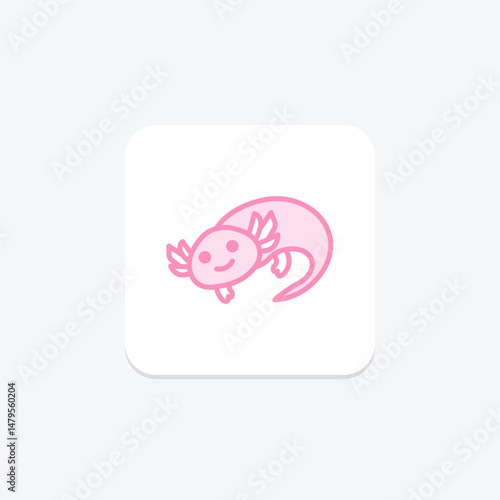 Axolotl, vector, pixel perfect, illustrator file
