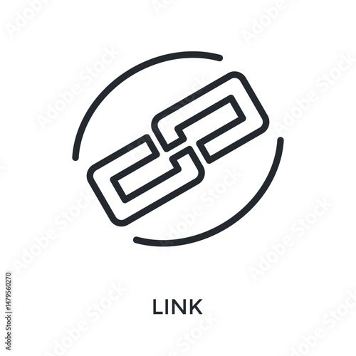 Link Icon Outline Style. Vector Illustration For Graphic Design