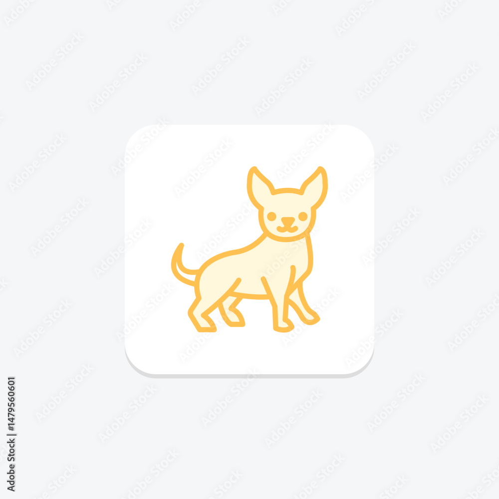 Fototapeta premium Chihuahua, vector, pixel perfect, illustrator file