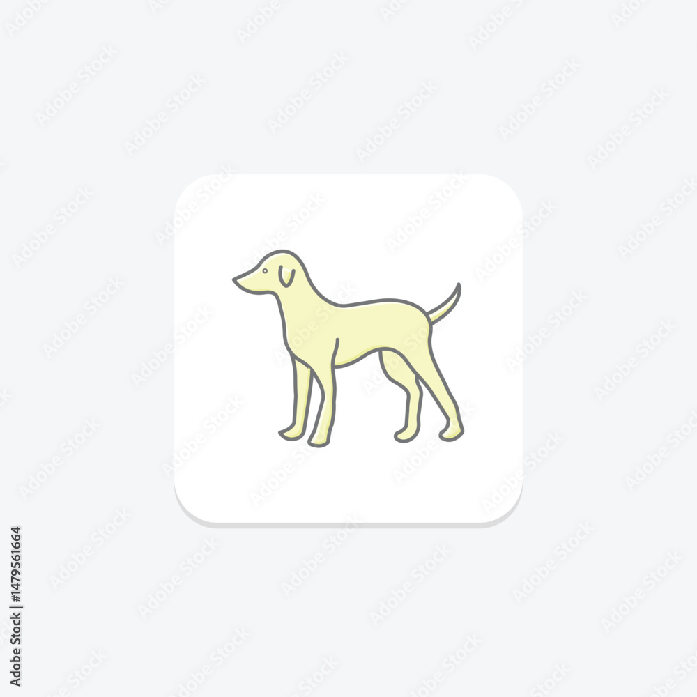 Fototapeta premium Dog, vector, pixel perfect, illustrator file