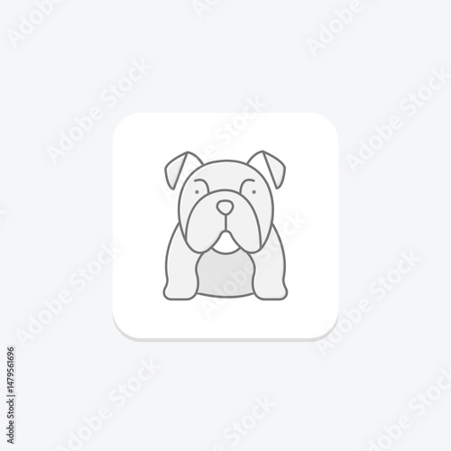 Bulldog, vector, pixel perfect, illustrator file