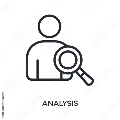 Analysis Icon Outline Style. Vector Illustration For Graphic Design