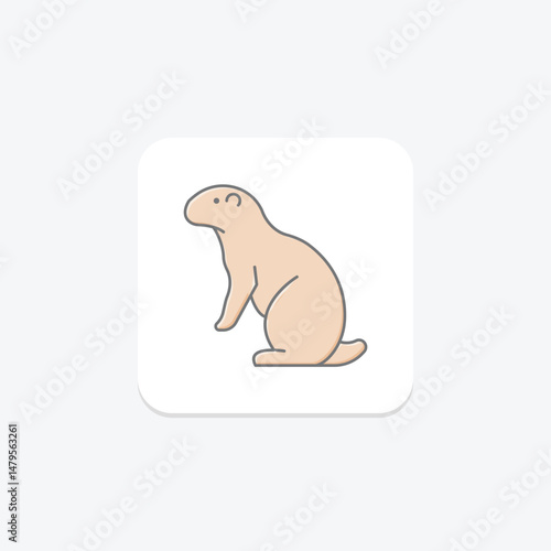 Prairie Dog, vector, pixel perfect, illustrator file