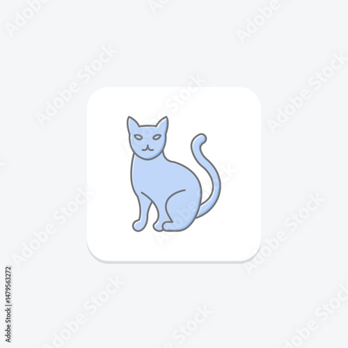 Russian Blue Cat, vector, pixel perfect, illustrator file