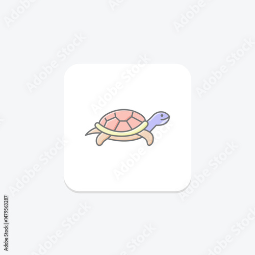 Red Eared Slider, vector, pixel perfect, illustrator file