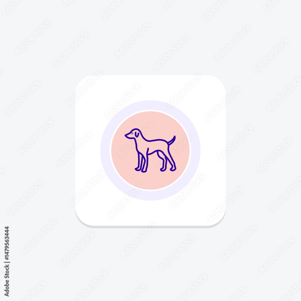 Fototapeta premium Dog, vector, pixel perfect, illustrator file