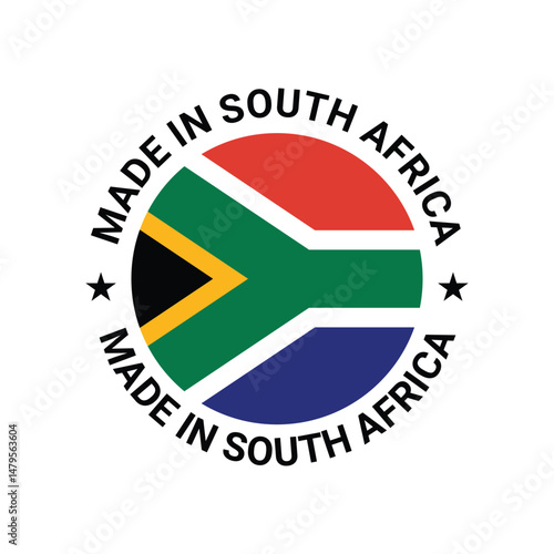 made in south africa circle identity design vector for business