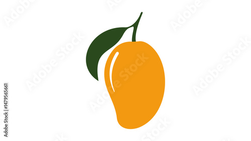 Mango fruit logo isolated on white background