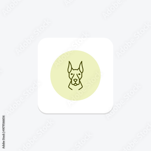 Doberman, vector, pixel perfect, illustrator file