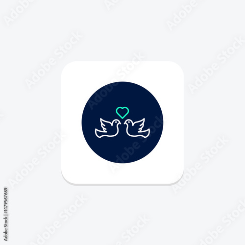 Lovebird, vector, pixel perfect, illustrator file