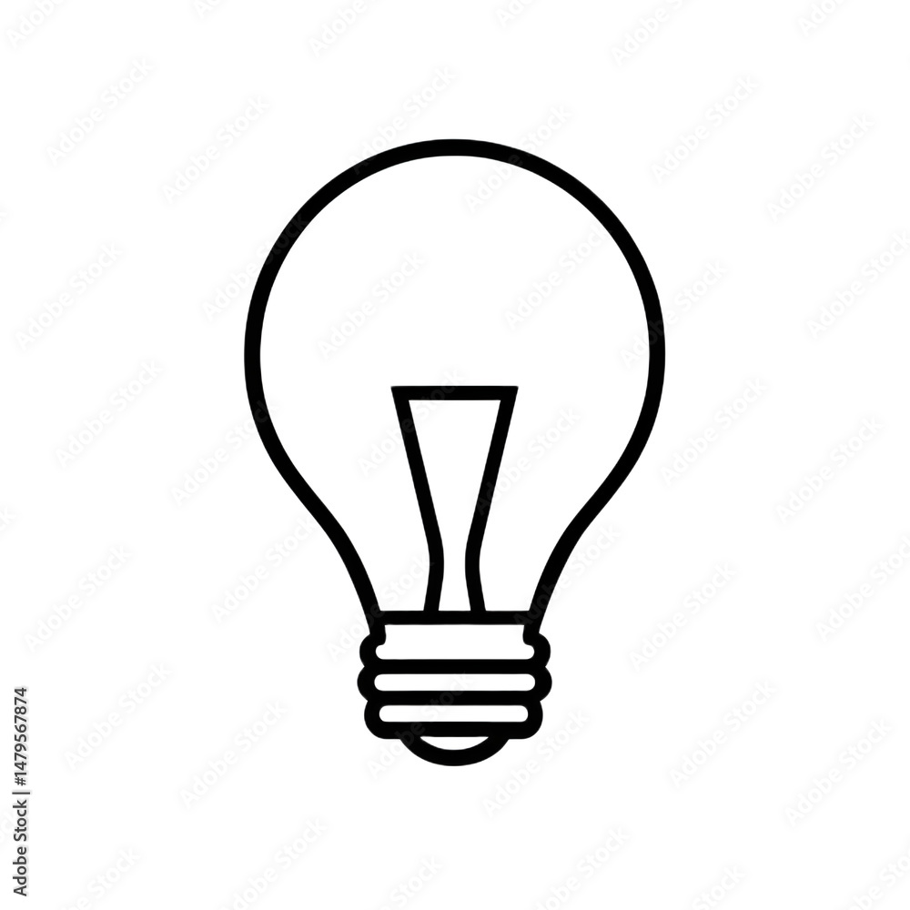 Obraz premium Light Bulb Idea Icon