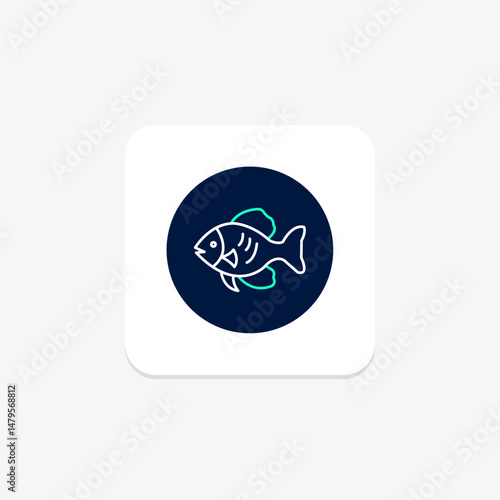 Discus Fish, vector, pixel perfect, illustrator file