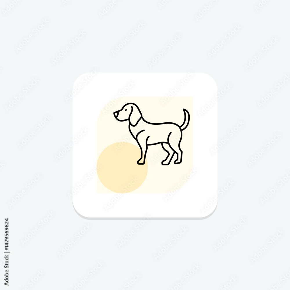 Fototapeta premium Beagle, vector, pixel perfect, illustrator file