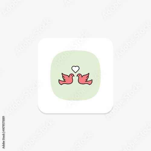 Lovebird, vector, pixel perfect, illustrator file