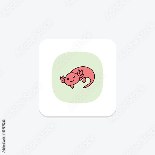 Axolotl, vector, pixel perfect, illustrator file